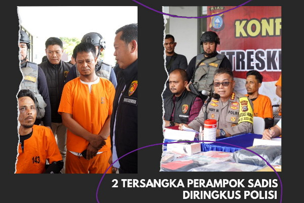 2 Perampok Sadis Gasak Rp742 Juta dari Korbannya Diringkus Polda Riau