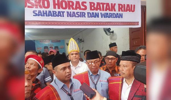 Diresmikan, Posko Horas Batak Riau Sahabat Nasir-Wardan