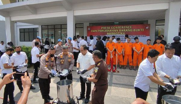23,61 Kg Sabu Barang Bukti Sitaan Jaringan Narkoba Internasional Dimusnahkan