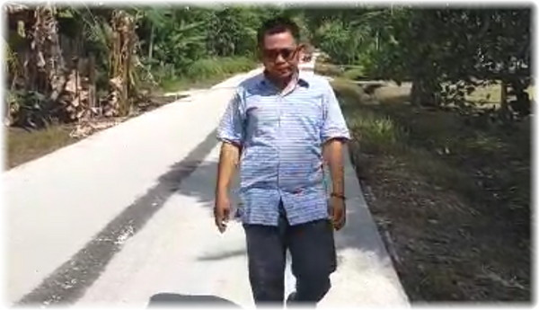 Kades Muntai Bengkalis Apresiasi Gubri Syamsuar atas Semenisasi Jalan Lingkungan