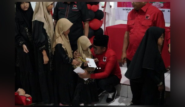 HUT ke-52 PDIP, DPD Riau Santuni 70 Anak Yatim