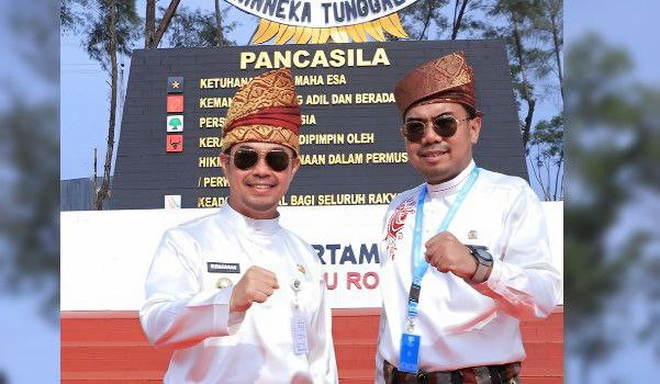 Wakil Ketua DPRD  dan Pj Walikota Pekanbaru Hadiri Upacara Pancasila 2024 di Blok Rokan