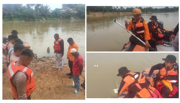 Seorang Lansia Terpeleset dan Terbawa Arus di Sungai Kampar, Tim SAR Lakukan Pencarian