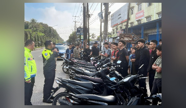 Satlantas Polresta Pekanbaru Amankan 57 Motor dalam Razia Balap Liar Selama Ramadan