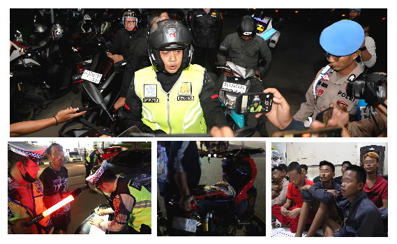 Razia Gabungan Polda Sumsel Amankan 54 Pelaku Tawuran dan Sajam