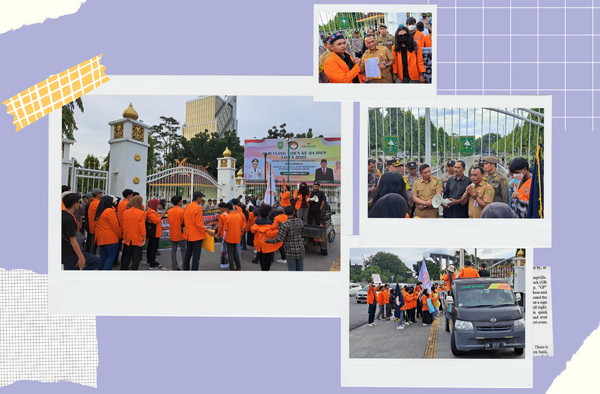 Massa KM-STIE Desak Gubernur Riau Copot Sekdaprov SF Hariyanto