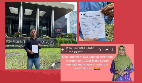 Konfirmasi Terkait Laporan Mahasiswa ke KPK Dianggap Dirut RSUD Arifin Achmad Pekanbaru Teror dan Ancaman