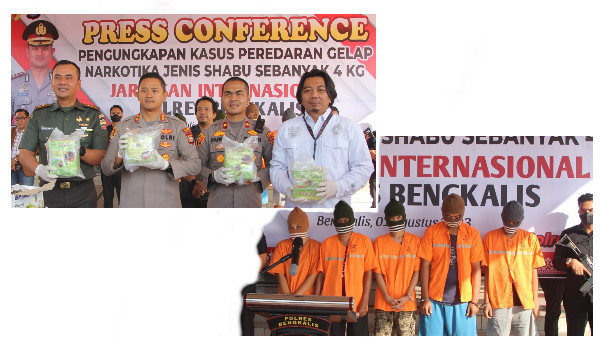 Polres Bengkalis Sita 4 Kg Sabu dari Loket Travel Pelabuhan Roro