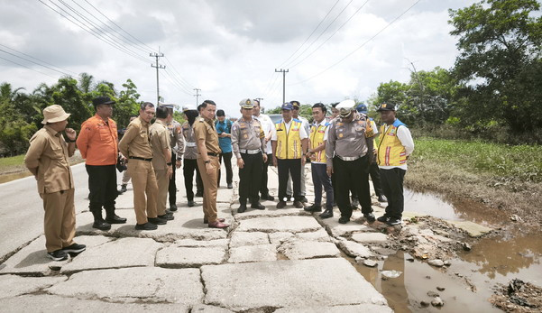 Dirlantas Polda Riau Tinjau Jalur Mudik di Lintas Timur Sumatera di Pelalawan