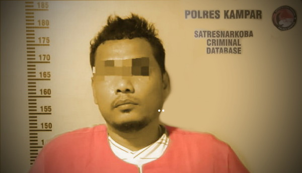 Polres Kampar Tangkap Pengedar Sabu di Desa Silam